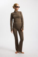 Rethinkit Butter Soft Flare Tights All day Tights 3053 dark brown