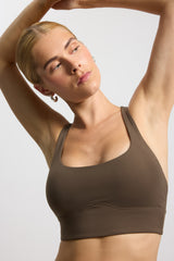 Rethinkit Butter Soft Sports Bra Seinna Sports Bra 3053 dark brown