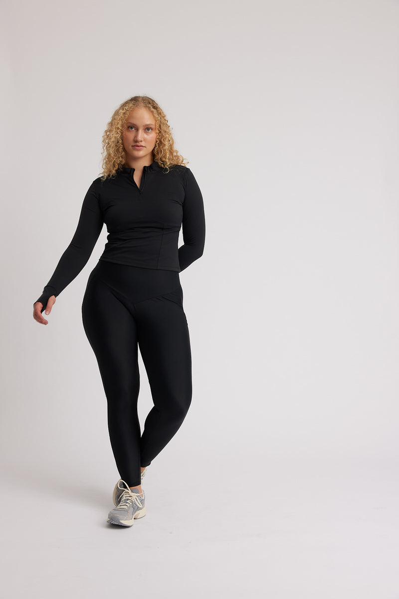Rethinkit Half zip Top 0021 black