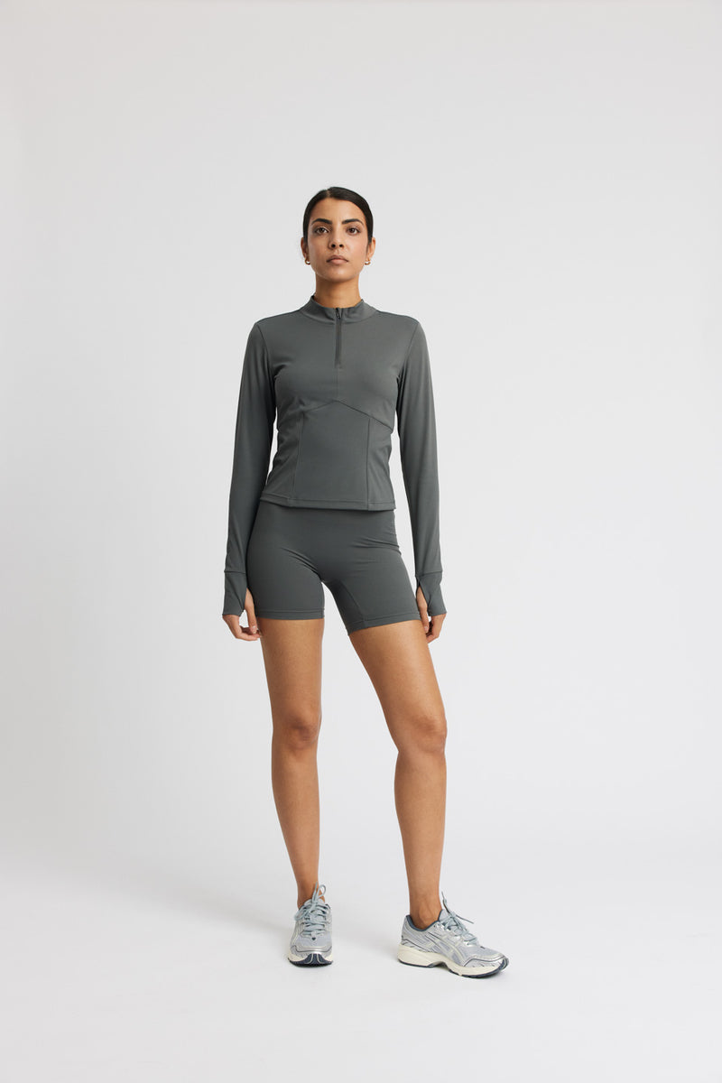 Rethinkit Half zip Top 0087 charcoal grey