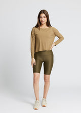 Rethinkit Cropped Tee Vigga Top 4210 golden brown