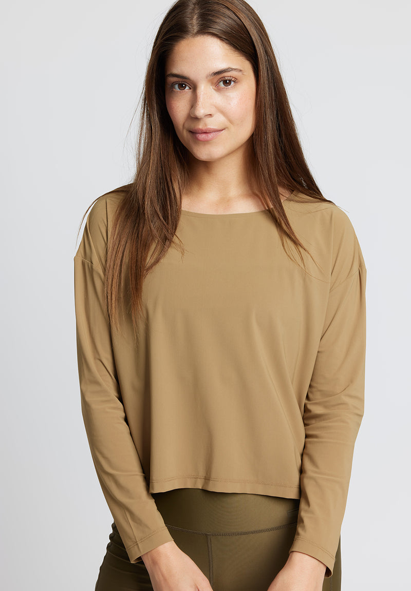 Rethinkit Cropped Tee Vigga Top 4210 golden brown