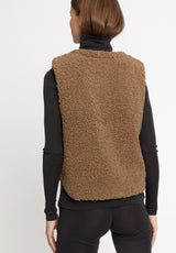 Rethinkit Curly Pile Gilet HUG ME Gilet 3203 khaki 
