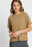 Loose Tee Vela - golden brown