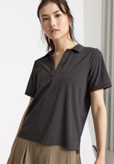 Rethinkit Polo Tee Serve 1 Top 0022 almost black