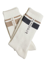 Rethinkit Striped Crew Sock 2pack Acc 1088 ink mocha