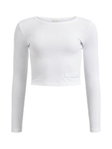 Rethinkit Soft rib crop tee Key Tee 0364 white 