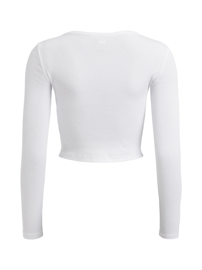 Rethinkit Soft rib crop tee Key Tee 0364 white 