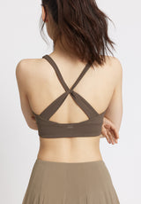 Rethinkit Sports Bra Butter Soft Seinna Sports Bra 3053 dark brown