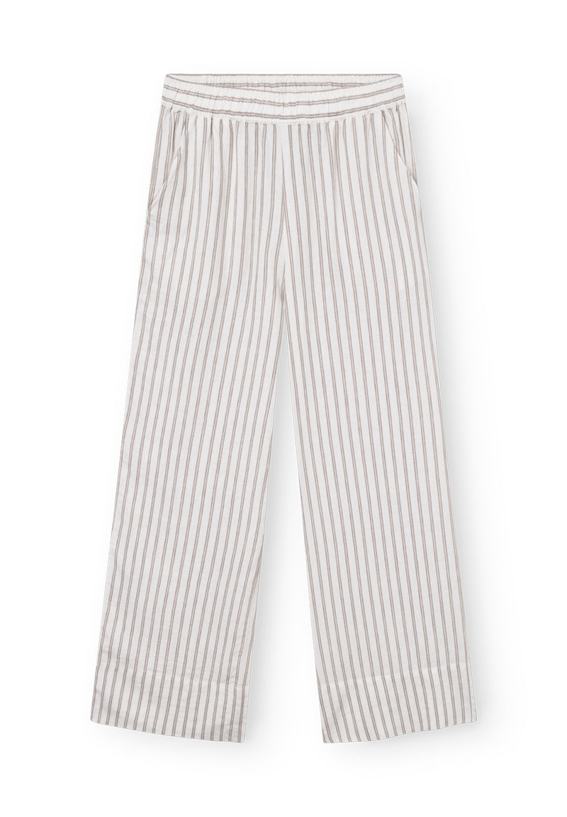 Rethinkit Stribet Bukser PJ Trousers 0076 warm grey stripe