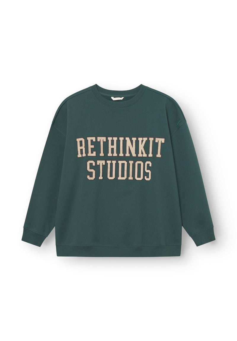 Rethinkit Sweat Shirt Logo Sweatshirts 4126 deep green