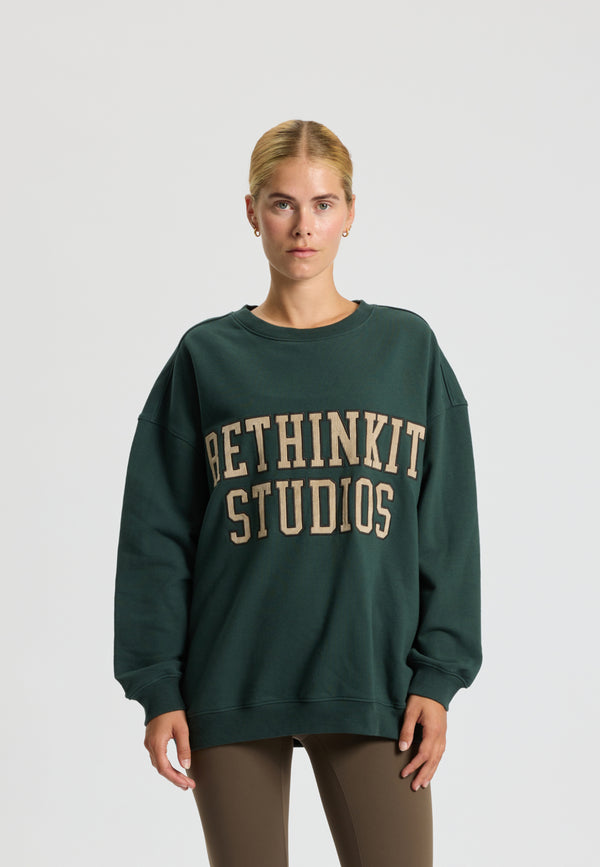 Rethinkit Sweat Shirt Logo Sweatshirts 4126 deep green
