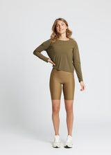 Rethinkit Cropped Tee Vigga Top 4212 deep olive