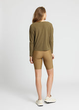 Rethinkit Cropped Tee Vigga Top 4212 deep olive