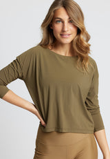 Rethinkit Cropped Tee Vigga Top 4212 deep olive