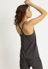 Rethinkit Top Crossed Back Ann Top 0022 almost black