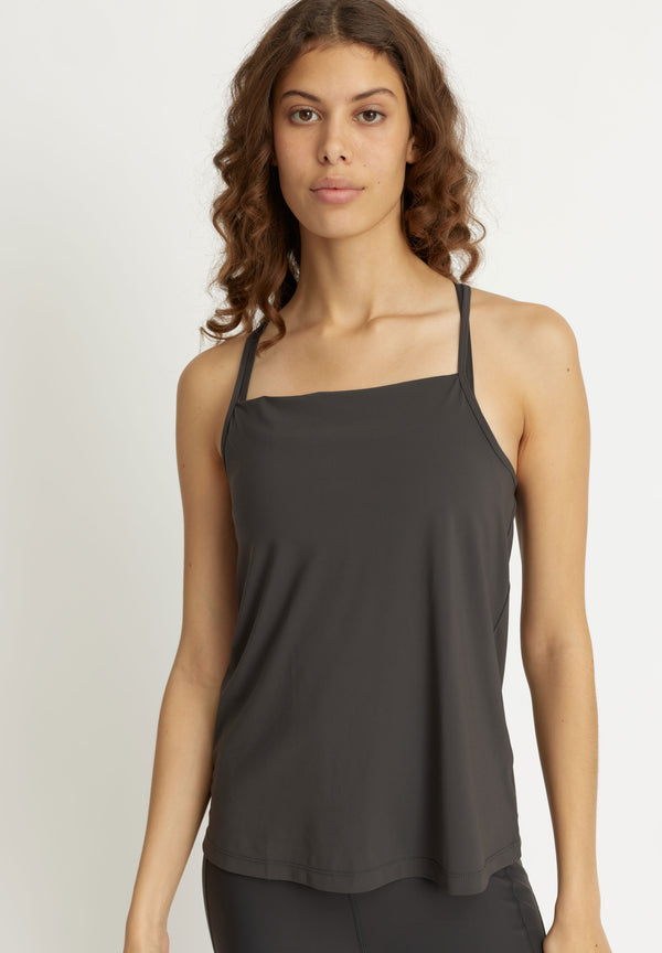 Rethinkit Top Crossed Back Ann Top 0022 almost black