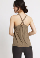 Rethinkit Top Crossed Back Ann Top 3331 fallen rock