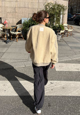 Rethinkit Bomber Jacket Fuzzy Pile Lathi Jackets 3356 sandshell