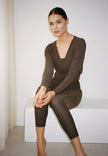 High Waist Tight Beas 7/8 - almost black