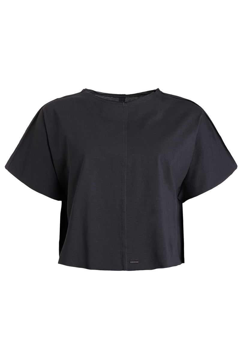 Rethinkit Tee Short Raw Edges Caen Tee 0022 almost black