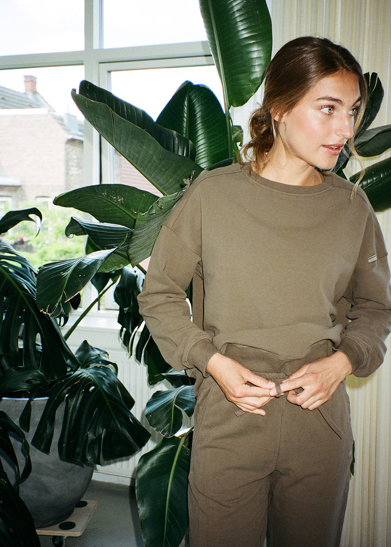 Rethinkit Sweatshirt Brushed Ilona Sweatshirts 3003 bark