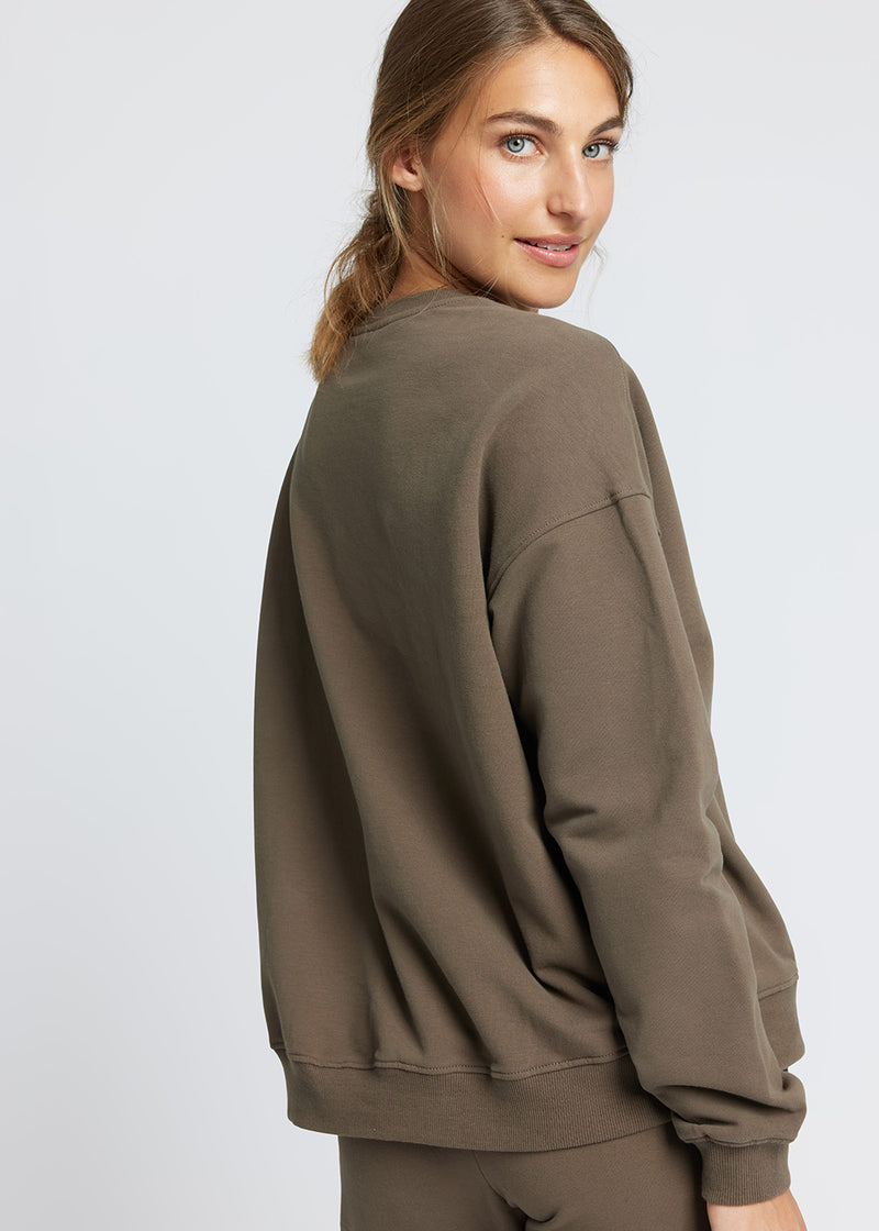 Rethinkit Sweatshirt Brushed Ilona Sweatshirts 3003 bark