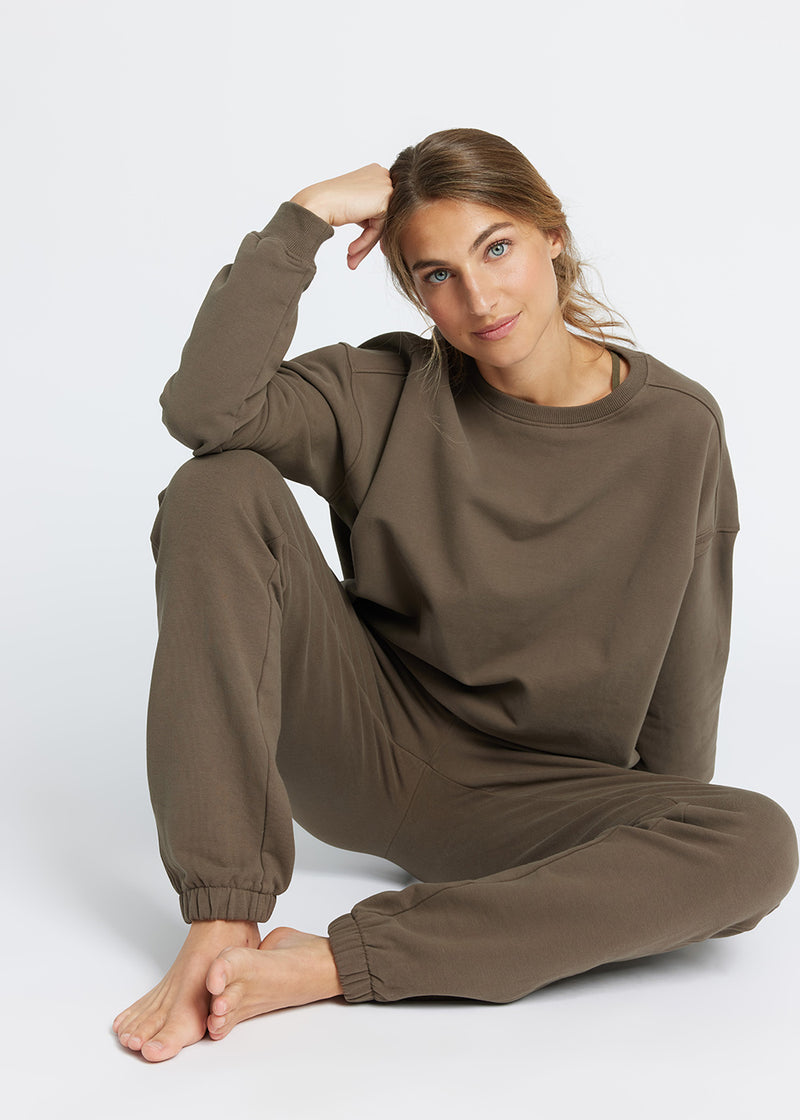 Rethinkit Sweatshirt Brushed Ilona Sweatshirts 3003 bark