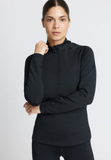Rethinkit Warm Half Zip Tee Verbier Shirts and Blouses 0021 black