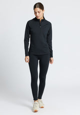 Rethinkit Warm Half Zip Tee Verbier Shirts and Blouses 0021 black