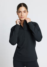 Rethinkit Warm Half Zip Tee Verbier Shirts and Blouses 0021 black