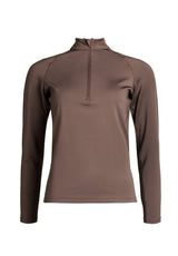 Rethinkit Warm Half Zip Tee Verbier Shirts and Blouses 3031 hot fudge