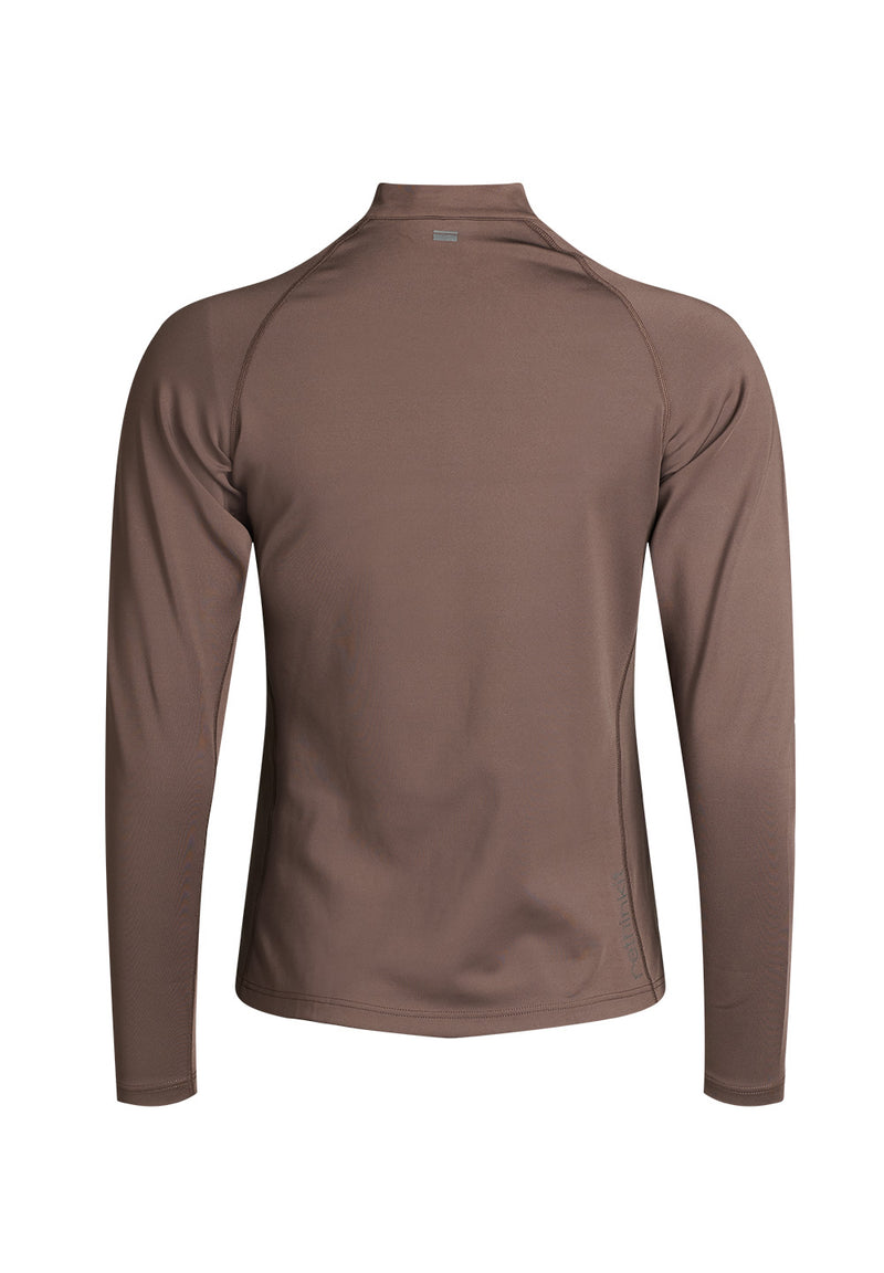 Rethinkit Warm Half Zip Tee Verbier Shirts and Blouses 3031 hot fudge