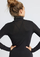 Rethinkit Wool Roll Neck Mona Shirts and Blouses 0022 almost black