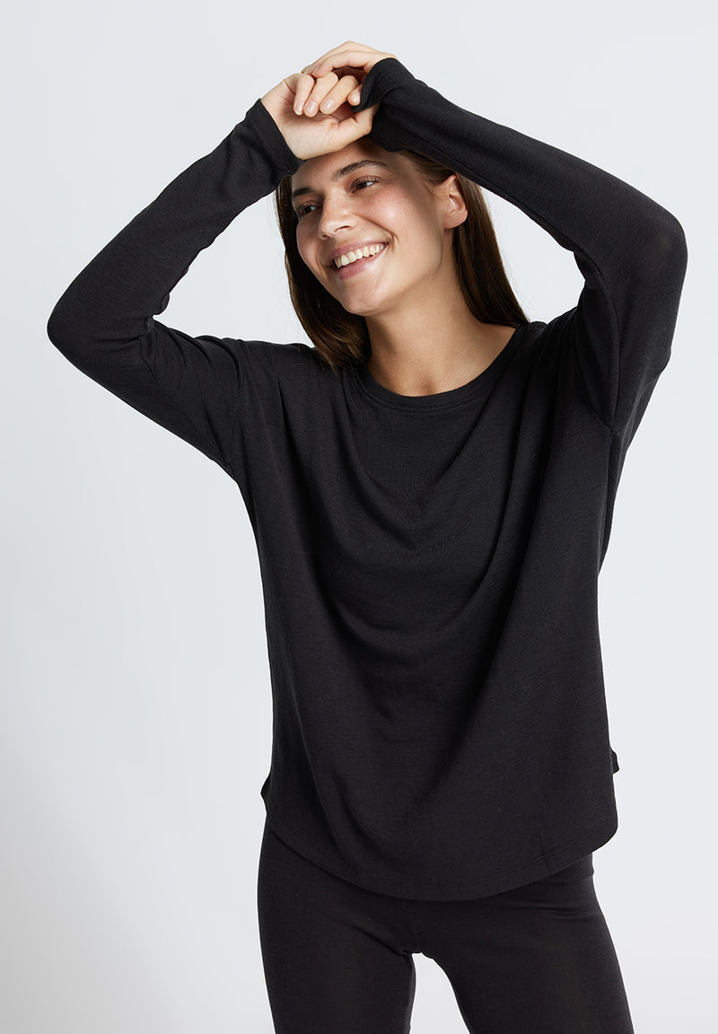 Rethinkit Wool Box Tee Mibe Jersey Tops and T-Shirts 0022 almost black