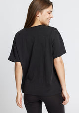 Rethinkit Wool Box Tee Mirja Jersey Tops and T-Shirts 0022 almost black