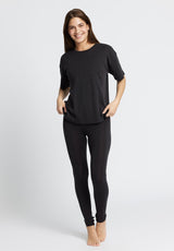 Rethinkit Wool Box Tee Mirja Jersey Tops and T-Shirts 0022 almost black